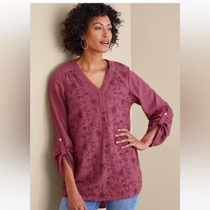 Soft Surroundings Lucy Top Garnet Size XL
